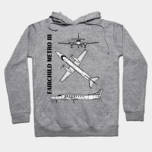 Metro III three views Hoodie